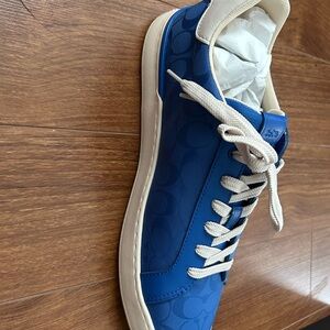 Coach Blue and Cream Men's Sneakers